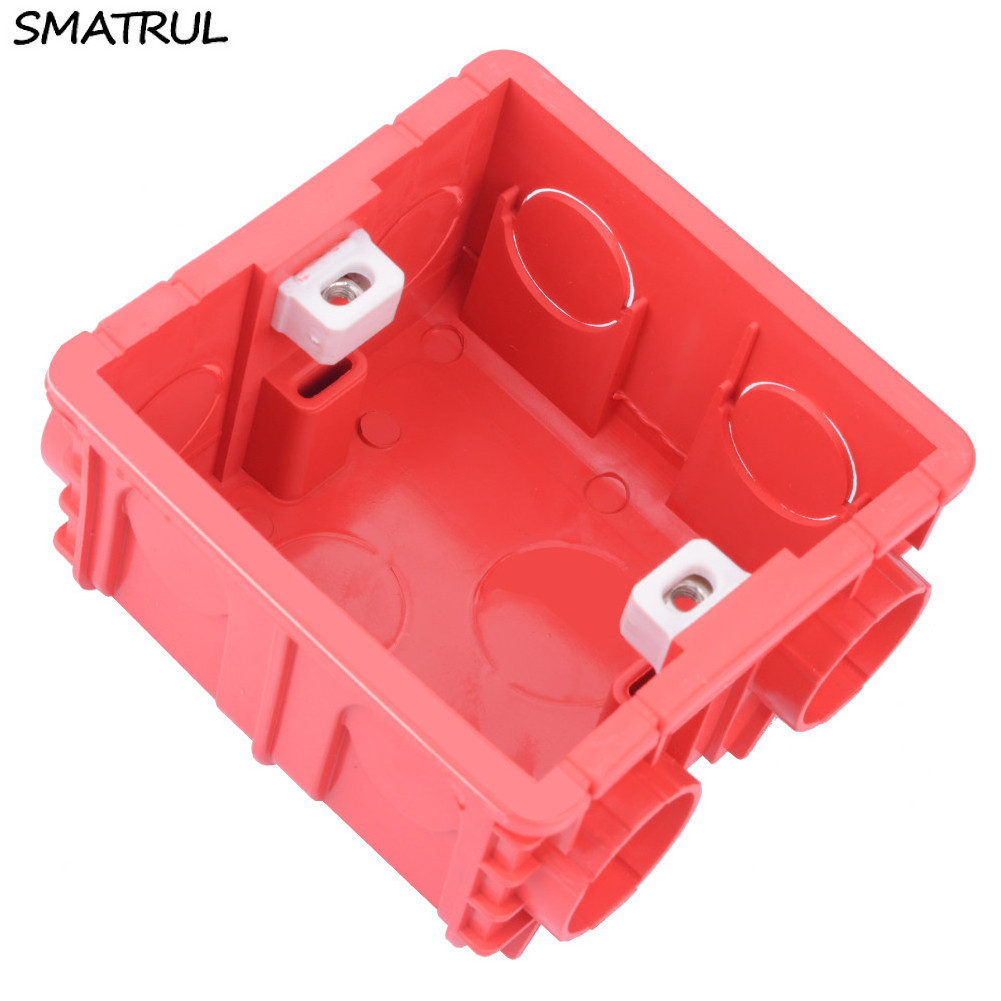 SMATRUL Adjustable Mounting Dark Box Internal Cassette 86 Type Switch Socket Wiring Back Box Ducts Electrical Accessories