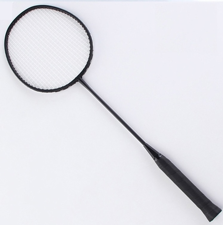 Badminton Supplies 84g Racket OEM ODM Top Quality Aluminum Carbon Black Racket