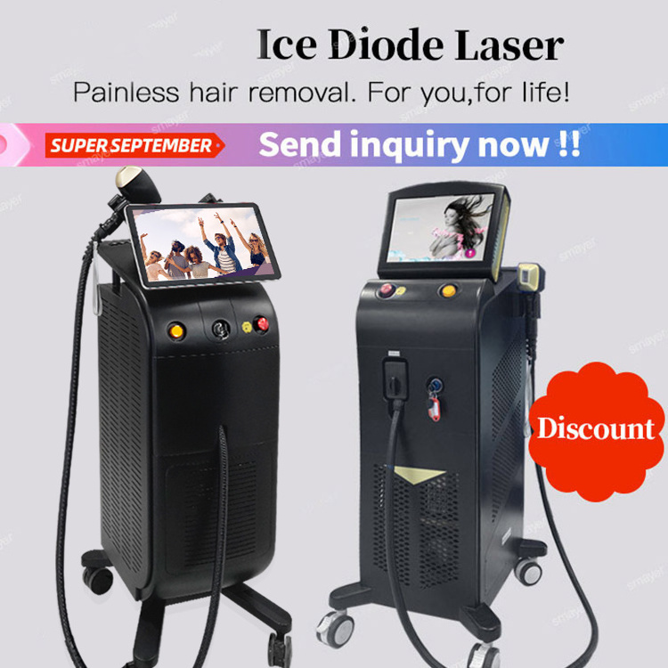 In Stock 2023 Hot Dual Heads Ice Titanium CE TUV ISO Hair Removal Diode Laser 1600-2000W 755 808 940 1064nm 4 wave