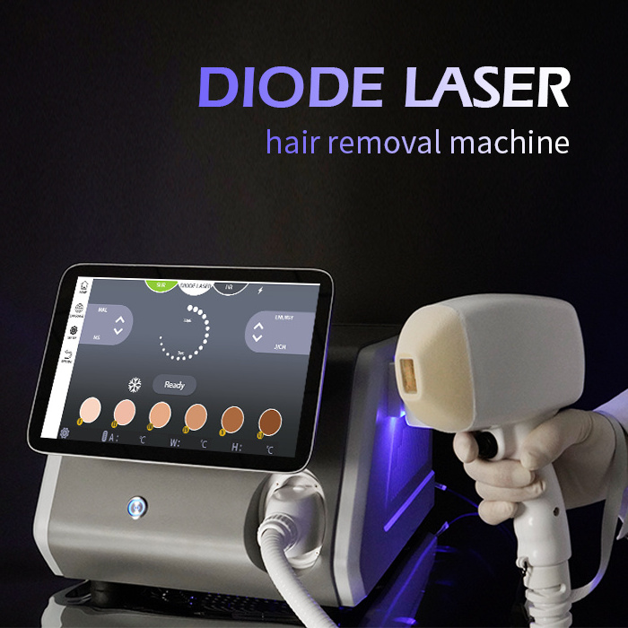 Professional Factory  high power laser 755nm 808nm 1064nm 3 wavelength diode 808 diode laser machine for laser hair removal