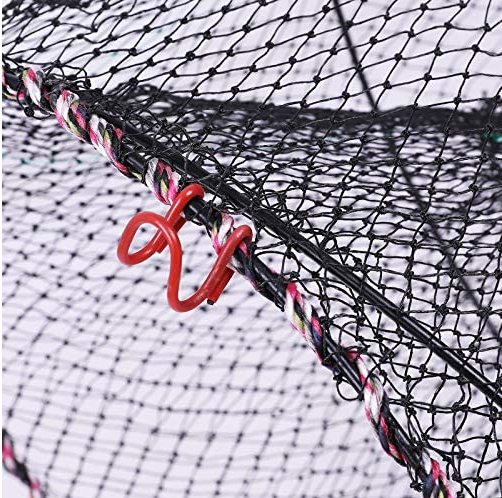 Plastic Coated Spring Cage 35cm*60cm Crayfish Trap Collapsible Crab Traps Folding Crab Trap for Lobster Shrimp Crayfish Crab