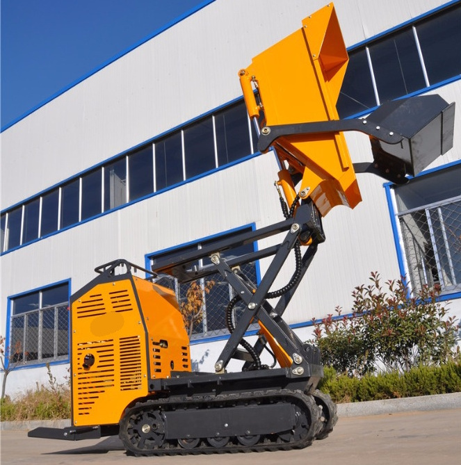 construction machinery hydraulic crawler mini dumper with 500kg load weight