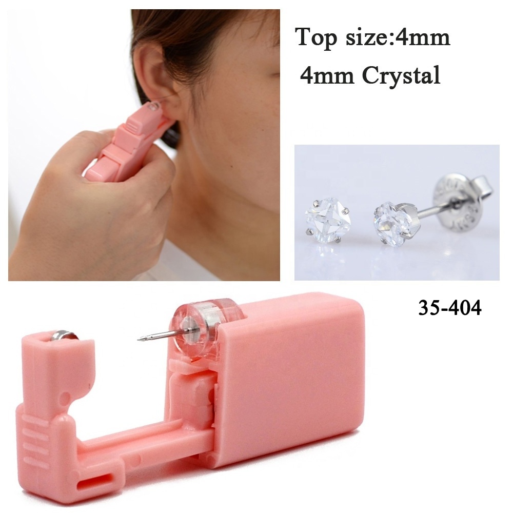 Dolphin Mishu Disposable Ear Piercing Unit Sterile  316L Stainless Steel Earring Zircon Studs Body Piercing Safe Easier to Use