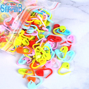 1000pcs per bag Knitting Crochet Locking Stitch Markers Plastic Assorted Color Knitting Counter Needle Clip knitting accessories