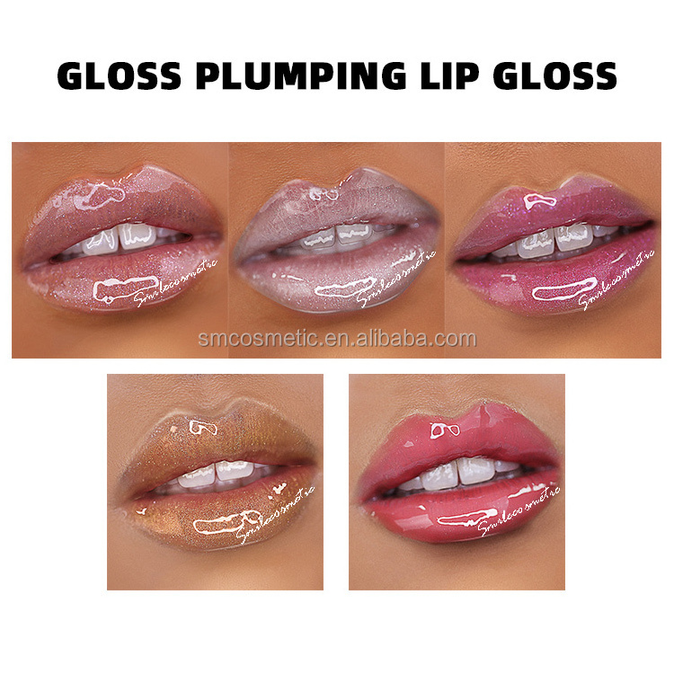 Vegan Lipgloss Lip Plumper Base Manufacturer Pigment Glitter Private Label Metallic Liquid Plumping Shimmer Lip Gloss