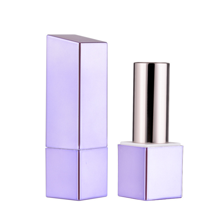 Luxury aluminium empty lipstick case magnet mini slim magnetic lipstick case