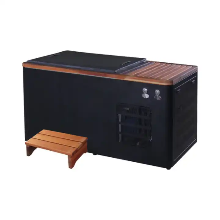 Freestanding Wooden Barrel Bath Steam Shower Hot Tub Cedar Wood Ice Bathtub