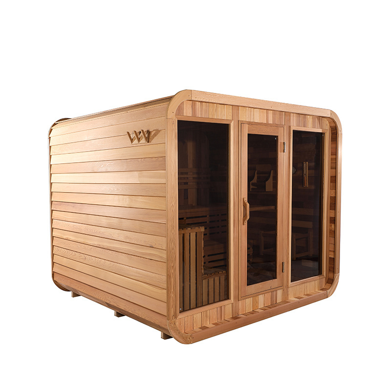 Smartmak ODM & OEM solid wood sauna 2-6 person outdoor dry sauna room