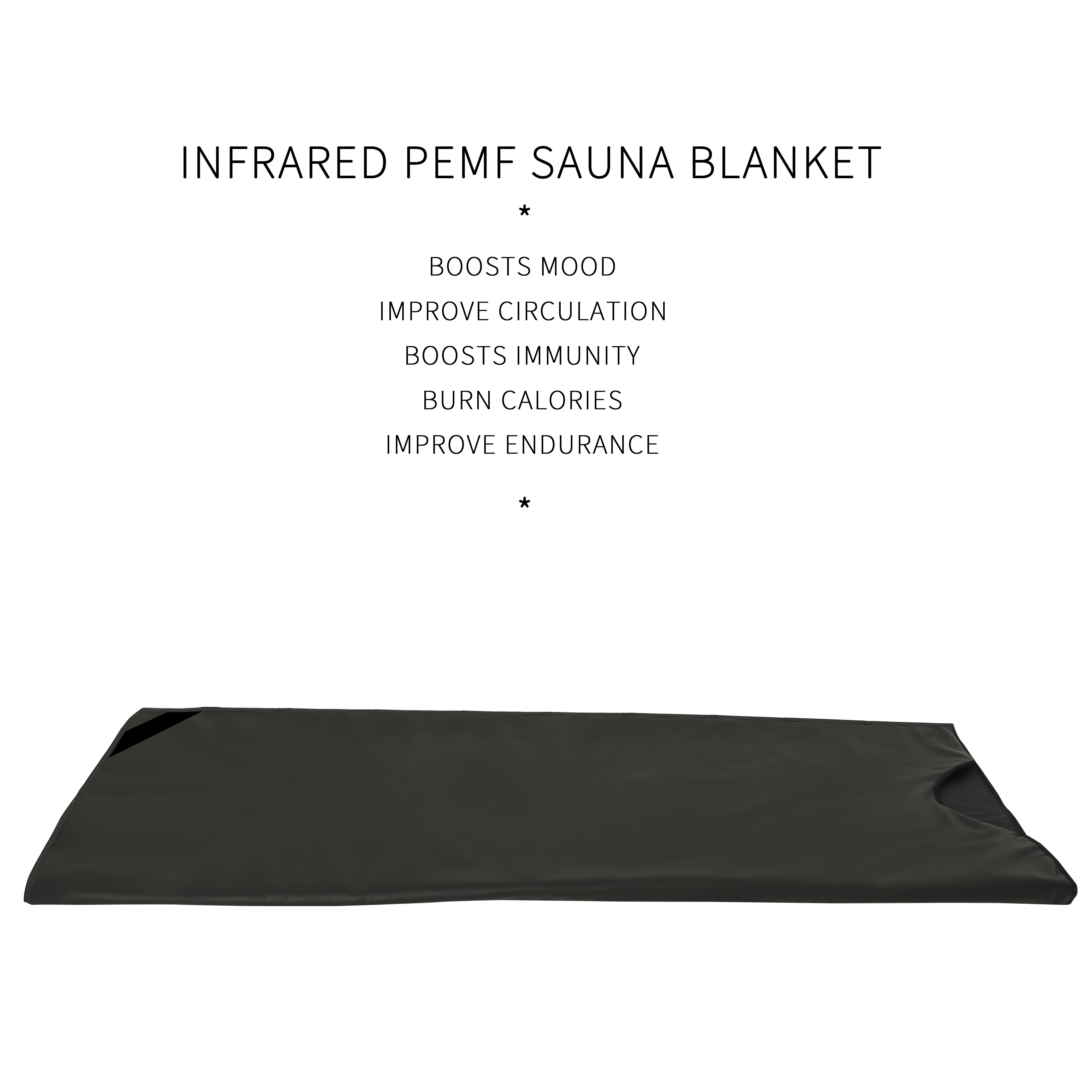 Low Emf Black Far Infrared Sauna Blanket Infrared Body Wrap Blanket for Weight Loss