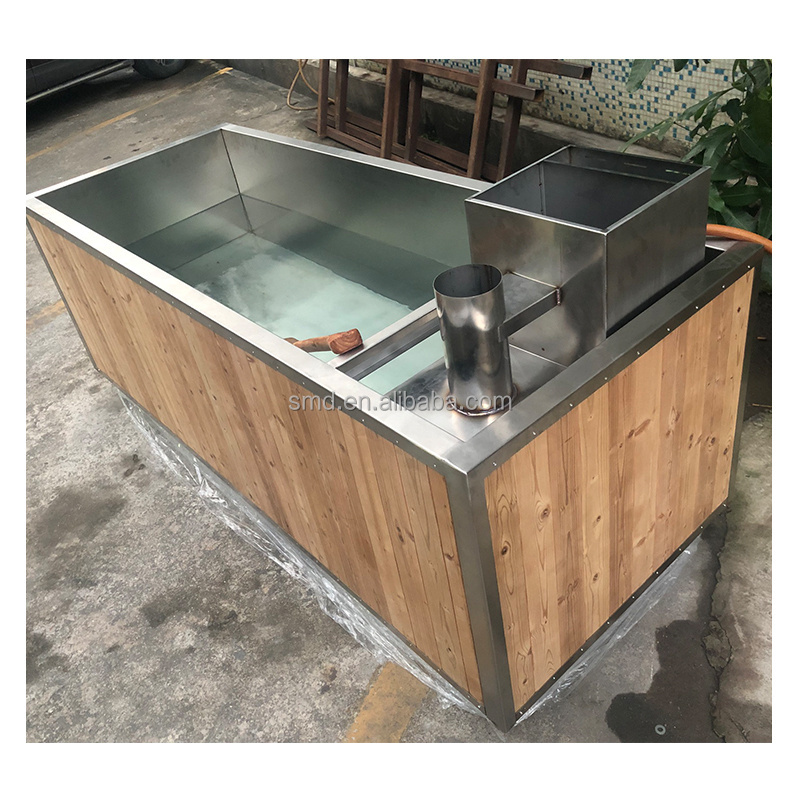 wood fired burning heater hot tub garden spa outdoor cedar hot tub wood fired hot tub outdoor bath