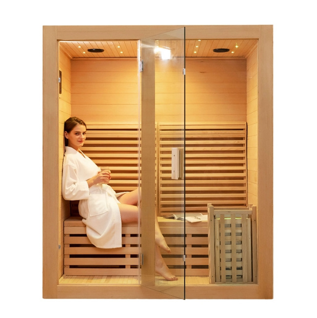 6KW Heater Luxury Wooden Japanese Wet Steam Sauna Room