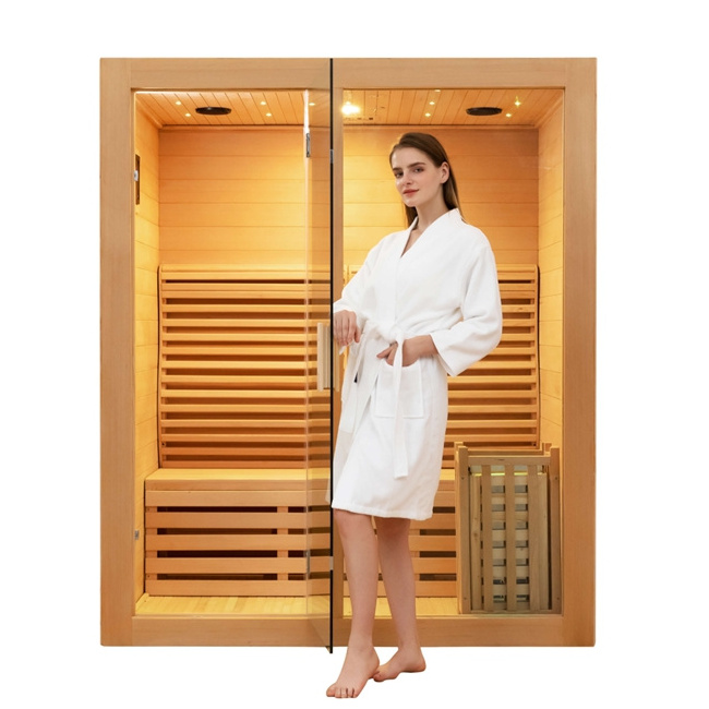 6KW Heater Luxury Wooden Japanese Wet Steam Sauna Room