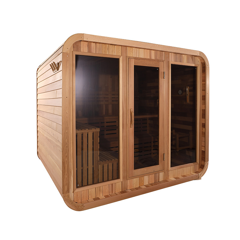 Smartmak ODM & OEM solid wood sauna 2-6 person outdoor dry sauna room