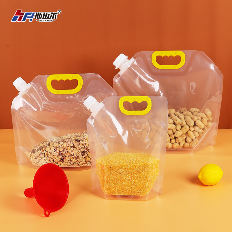 Wholesale Hand Held Hermetic Grain Storage Bags Stand Up Food Storage Bag Grain Moisture-proof Sealed Bag