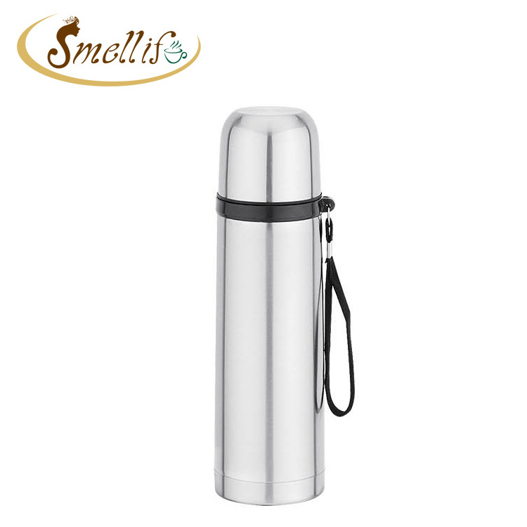 500ml Stainless Steel Bullet Vacuum Flask Thermos with PU pouch