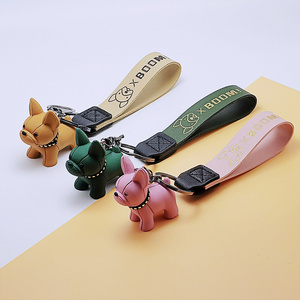 HOT French Bulldog Keychain dog animal keychain Car Pendant Purse Handbag Backpack Charms Gift realistic dog keychain accessory