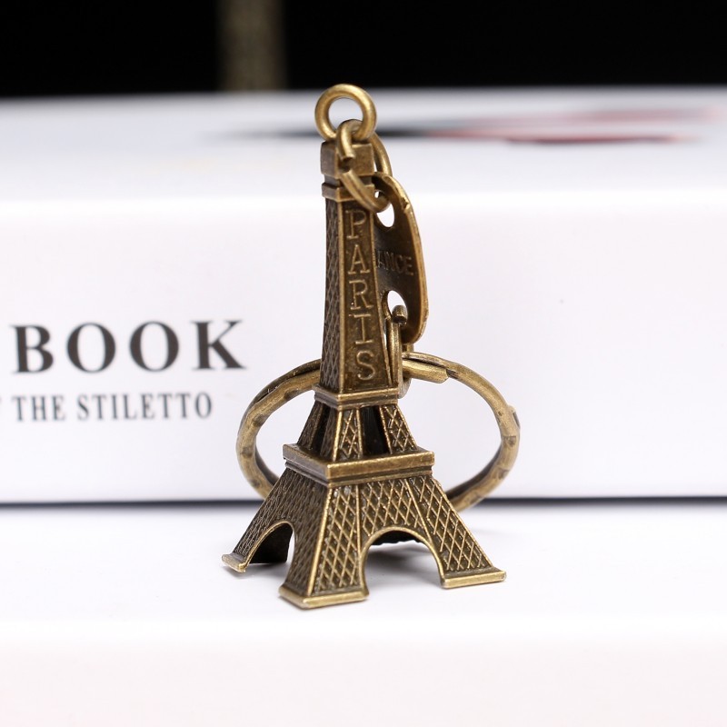 Paris Vintage Eiffel Tower Keychain Metal Iron Tower Key chains car Keyring Bag Pendant Accessory France souvenirs Gift Keychain