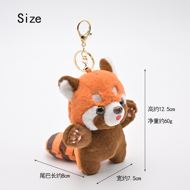 Creative Stuffed animal toys Raccoon Long Tail Odd-Tailed Bear plushie Pendant cute Raccoon Plush Keychains toys Purse Bag charm