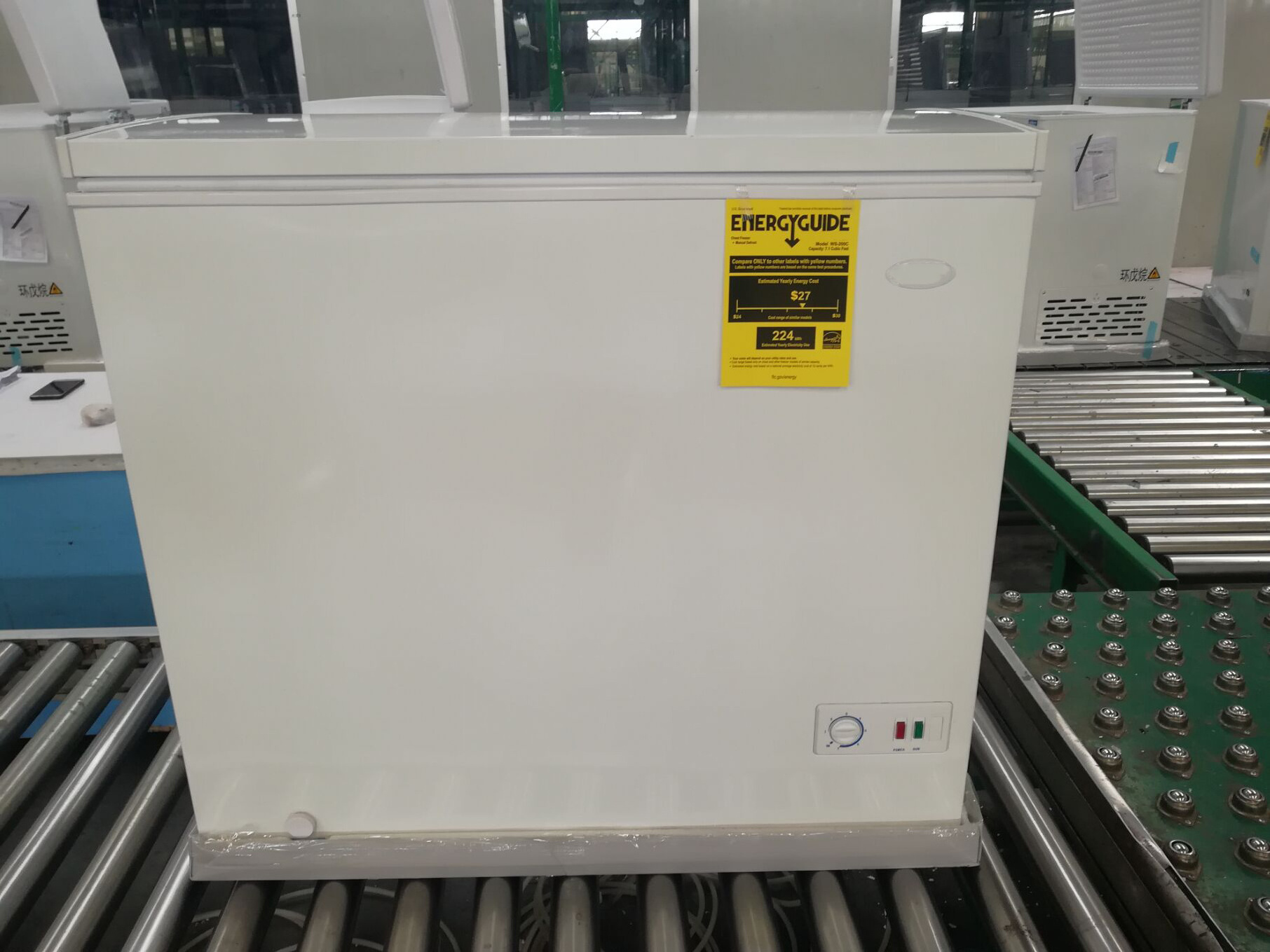 Hot Sale 200L White Color Top Open Chest Freezer with Optional Lock