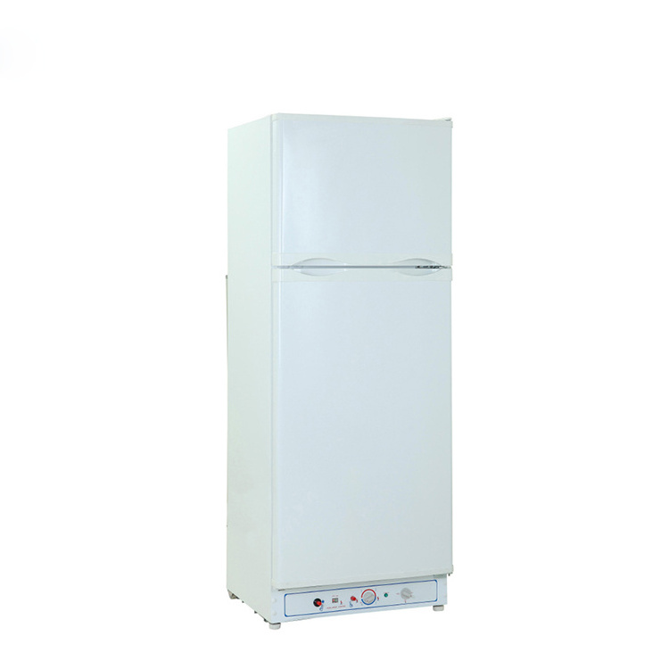 Smeta 170L Top Freezer Double Door Kerosene  Gas Absorption 12V AC DC Fridge  Refrigerator