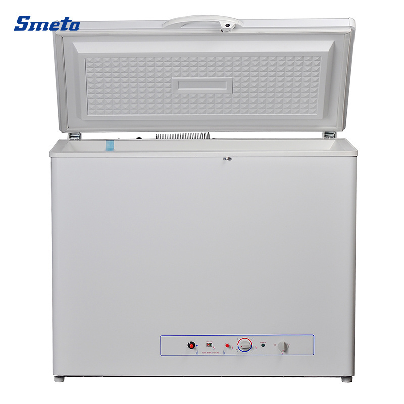 12V 24V Kerosene Propane160L Deep Chest Lpg Fridge Freezer with Integrated Handle