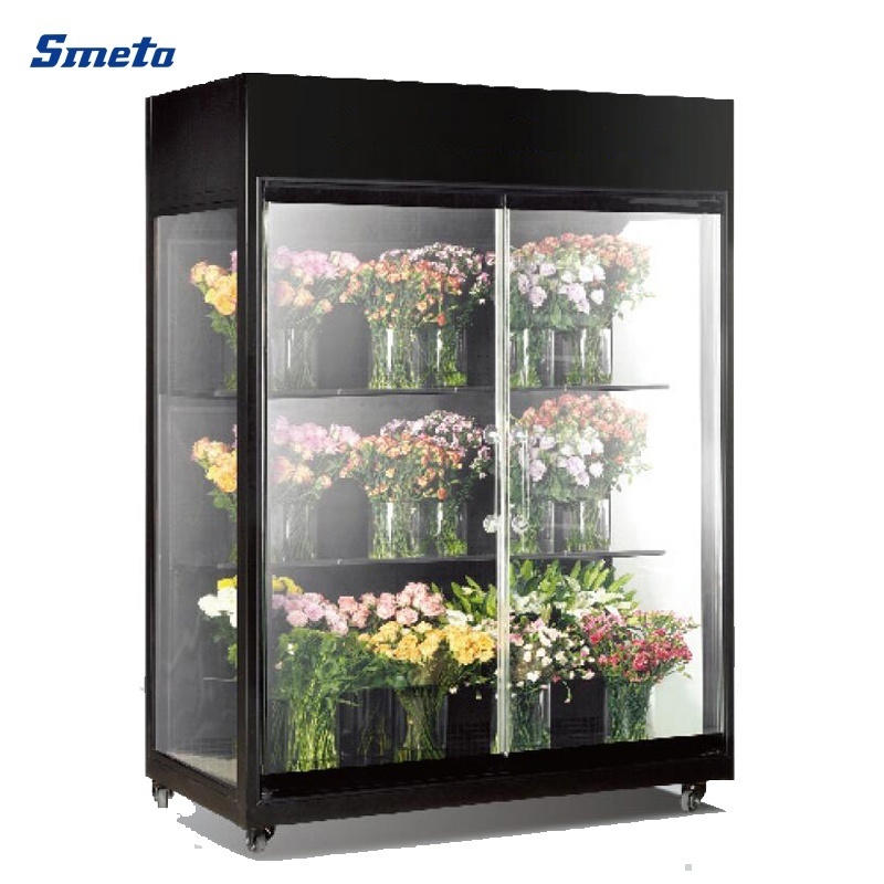 Smeta 110V Air Cooling Fresh Flower Display Chiller Supermarket Refrigeration Showcase For Flowers