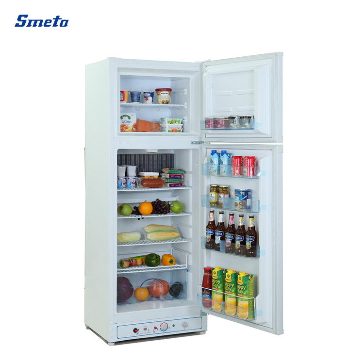 Smeta 170L Top Freezer Double Door Kerosene  Gas Absorption 12V AC DC Fridge  Refrigerator