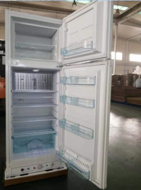 Gas Kerosene Electric 3 Way Powered Double Door Upright Absorption Refrigerator for Sale