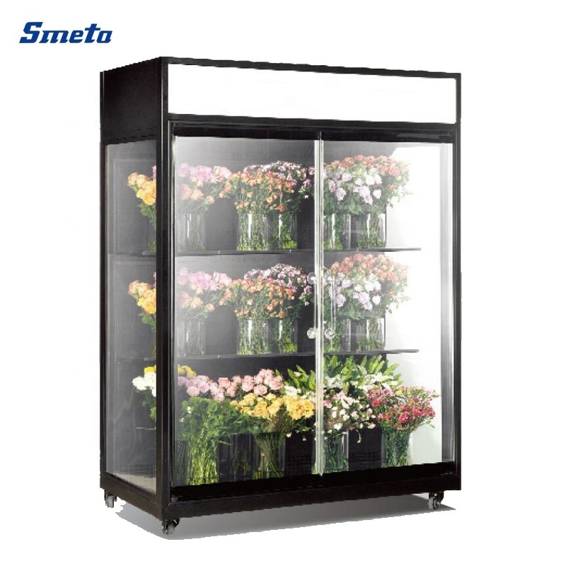 Smeta 110V Air Cooling Fresh Flower Display Chiller Supermarket Refrigeration Showcase For Flowers