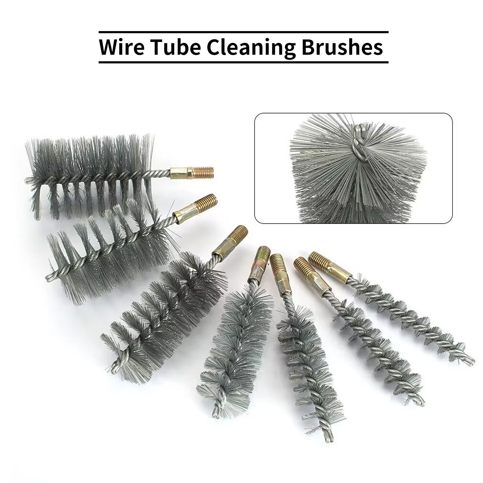 Stainless Steel Various Sizes High Quality Customized Cheap Price Wire Tube Twisted Brushes for Cleaning Pipe Holes