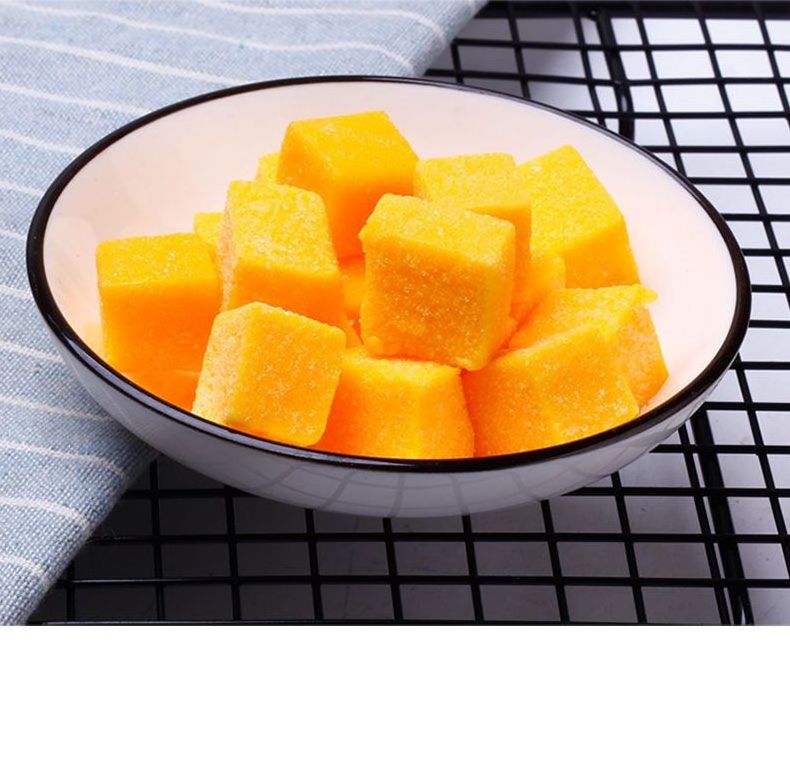 Hot Sale Fresh Real Mango Candy Gummy Jelly Drops Manufactory Bag Packaging Cube Fruit Candy Sweet Toy Candy from China