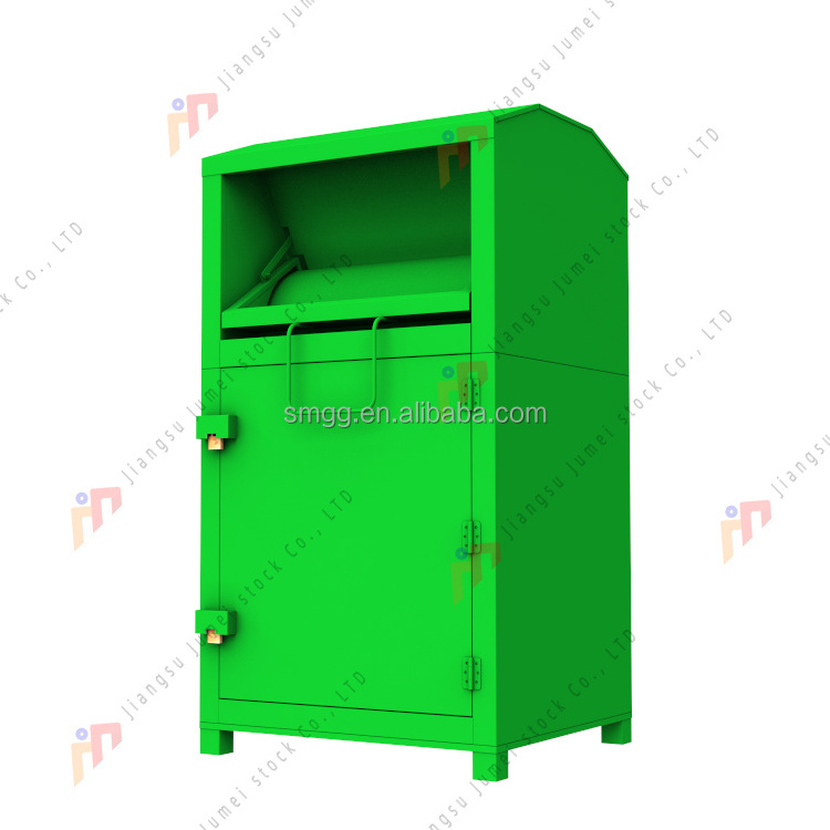 New style High quality modern trash cans clothes garbage rubbish bins 3 compartment steel recycle bin with locks