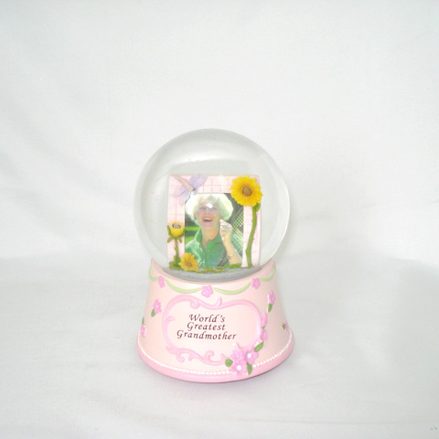 Best Seller 100mm Sunflower Picture Frame Mother's Day Snowglobe With  Music