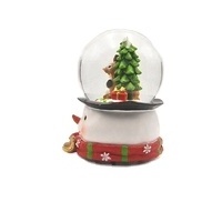 Hot Sale Custom Made Snowball Christmas Snowman Resin Snow Globe with Music