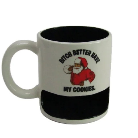 Cartoon Design  Ceramic Biscuits Mugs Coffee Tea Milk Side Cookie Pockets Ceramic Biscuit Holder Mug