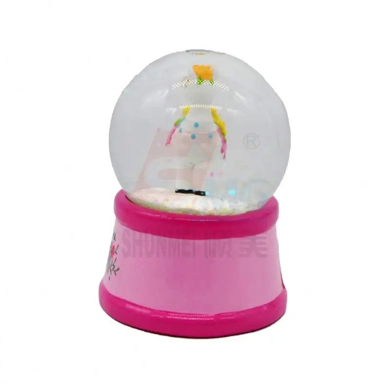 Custom Made Large Fairy Unicorn Led Snow Globe Snowman Music Glass