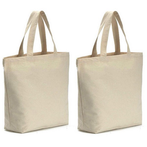 Reusable large hemp canvas tote bag cotton canvas shopping bag