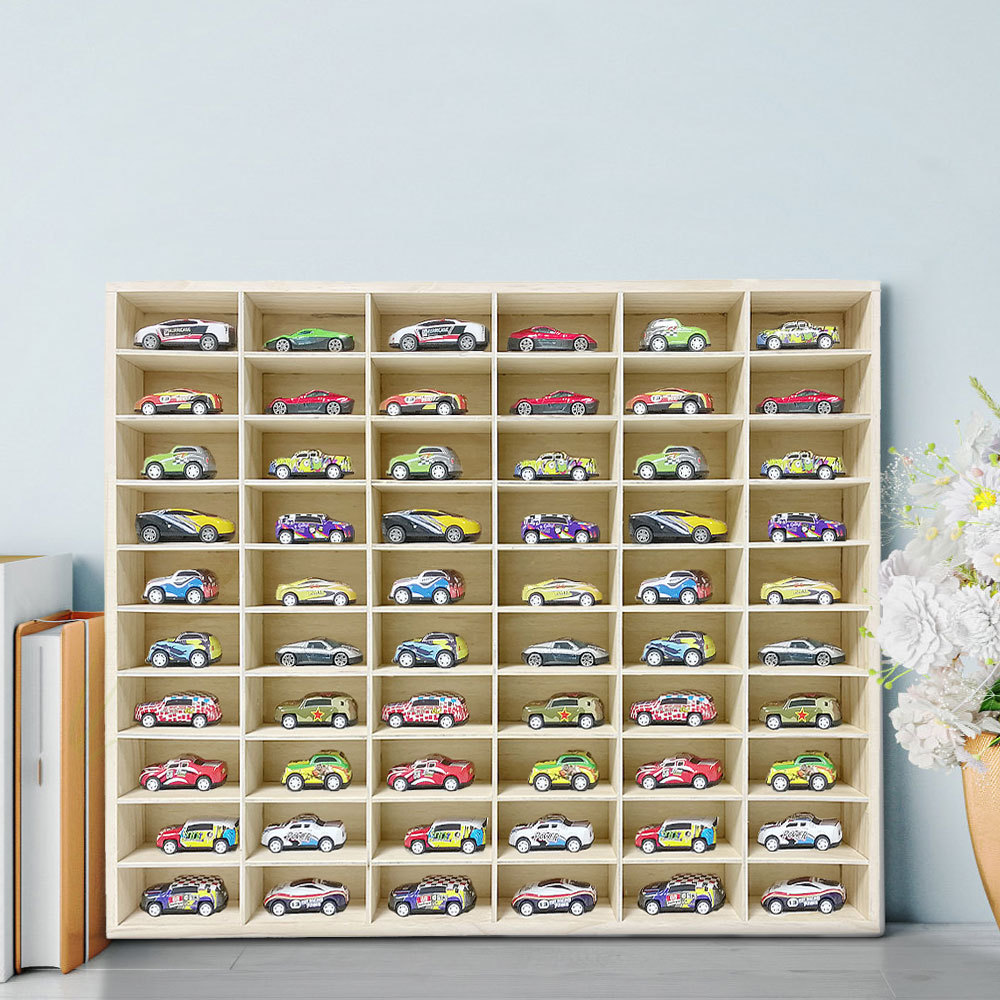 Figures Display Showcase Storage kids cabinet Wood car Diecast toy Display Shelving Storage Model Car Display Case organizer