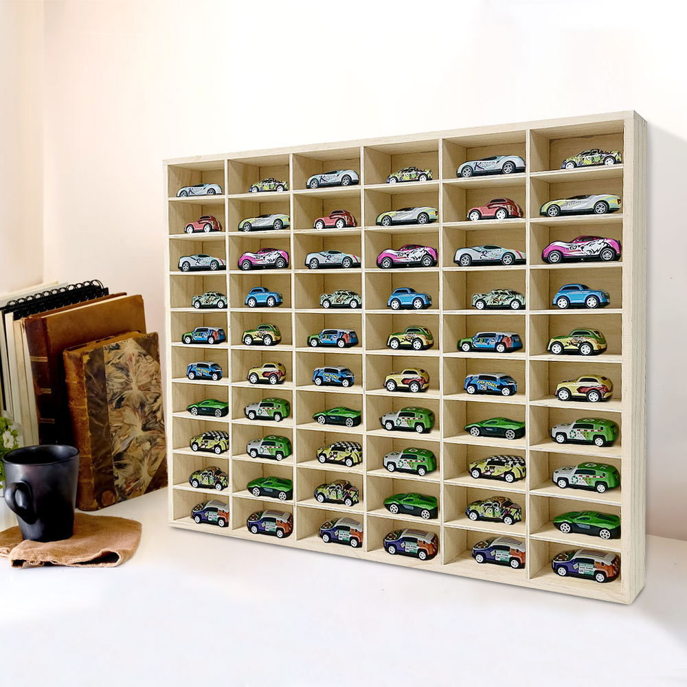 Figures Display Showcase Storage kids cabinet Wood car Diecast toy Display Shelving Storage Model Car Display Case organizer