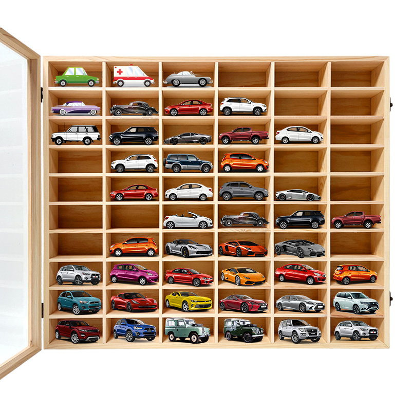 wall-mounted hanging wood stuff kids car toys shelf organizer storage montessori with bins