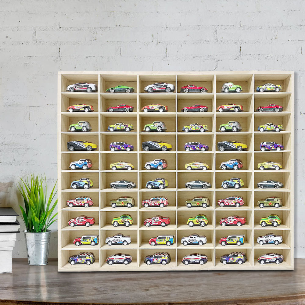 Figures Display Showcase Storage kids cabinet Wood car Diecast toy Display Shelving Storage Model Car Display Case organizer