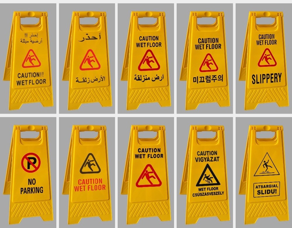 H61cm A  shape caution sign wet floor  sign warning sign