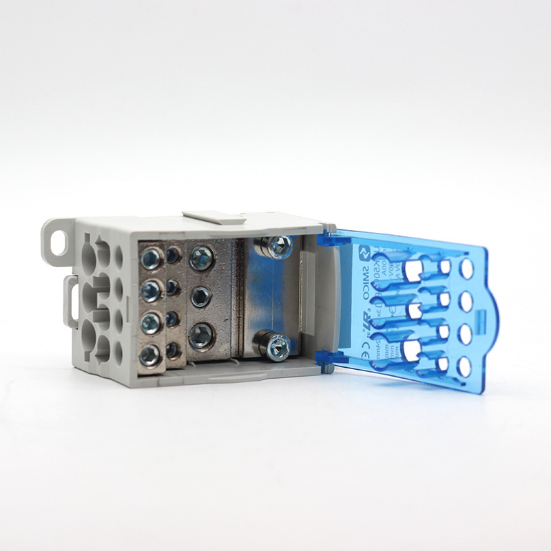 UKK-500A rail-type terminal block junction box one in and multiple out branch lines wire connector high current splitter