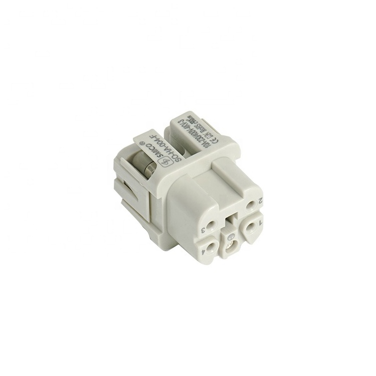 09200042633,09200042733 HA-004 10A 230V/400V 4 pins replace Industrial Amphenol C146 rectangular heavy duty connector