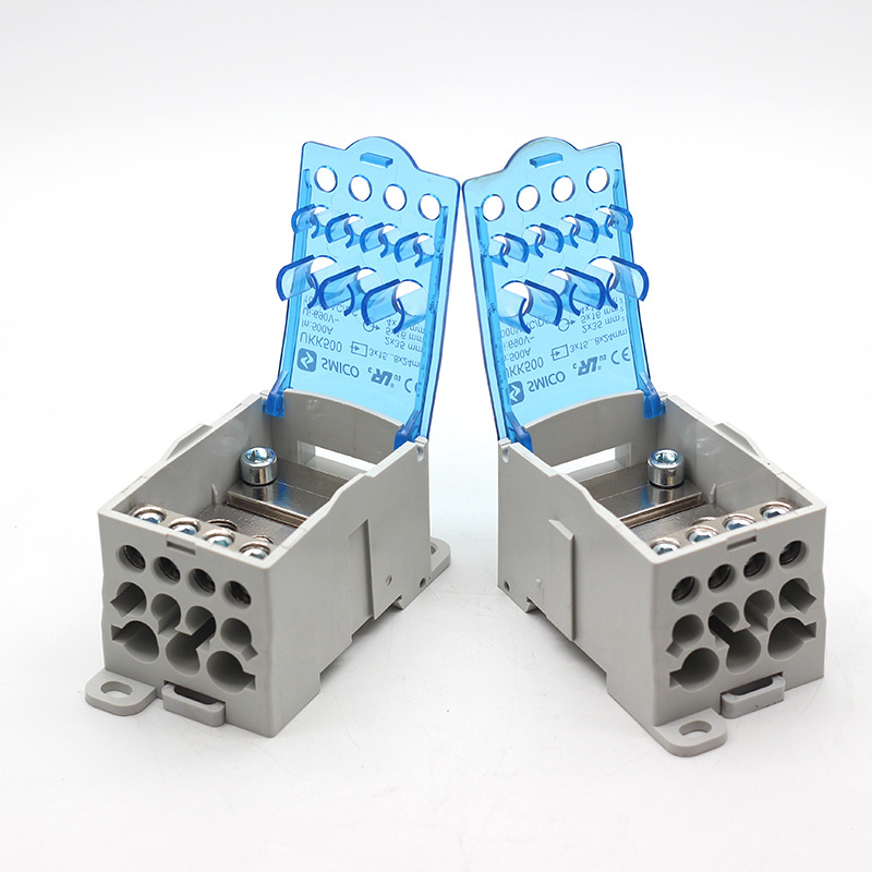 UKK-500A rail-type terminal block junction box one in and multiple out branch lines wire connector high current splitter