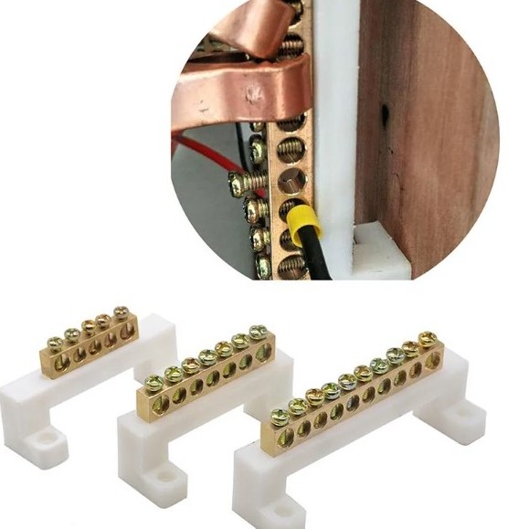 High Grade Brass Neutral Links Bus Bar Din rail terminal block