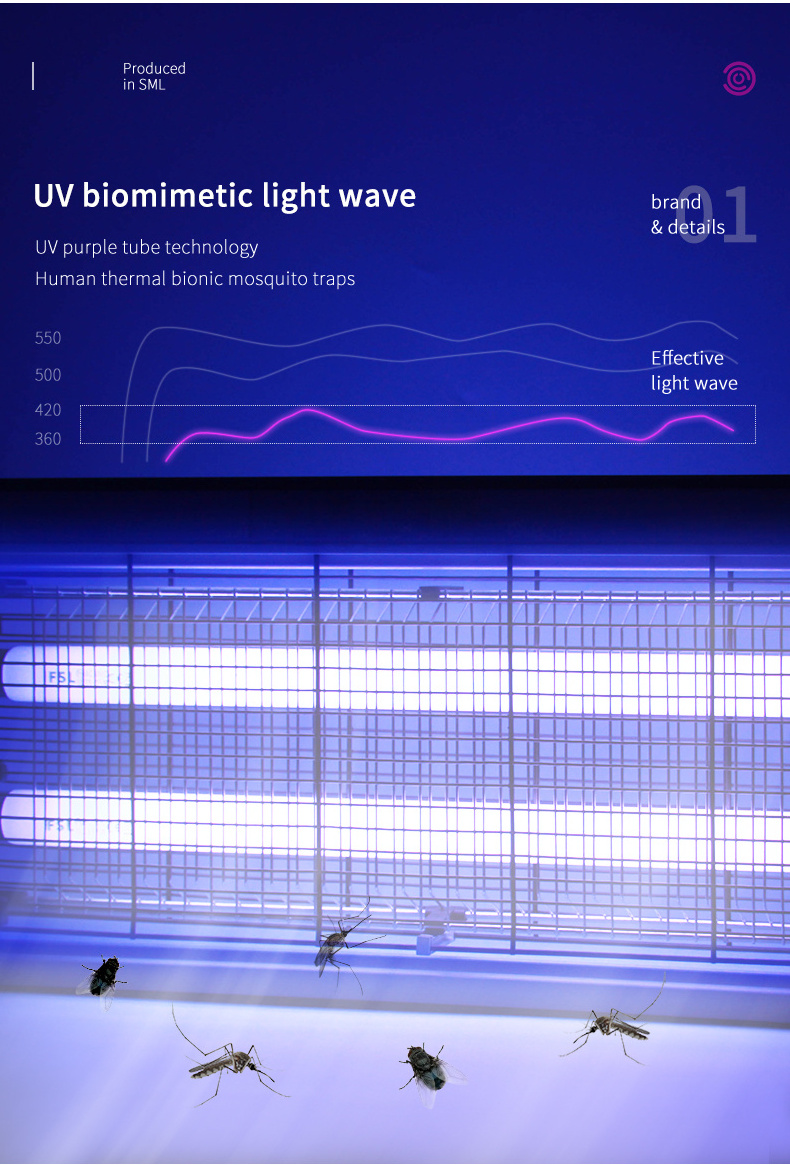 SML Mosquito Killer Lamp Pest Killer Pest Fly Killer Lamp Lamparas Para Mosquitos Bug Zapper Lamp