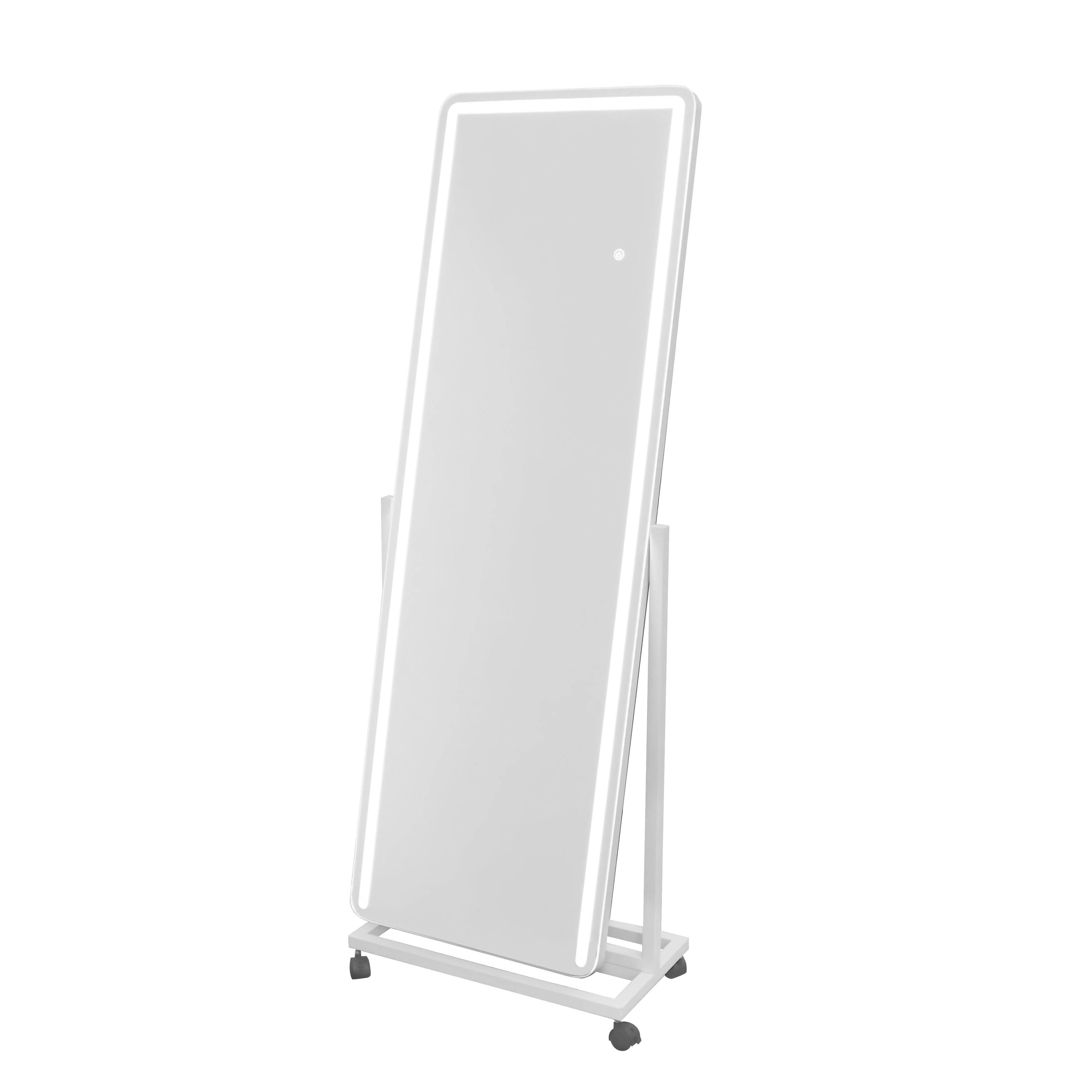 Factory Direct Sale Full-length Mirror Modern Home Bedroom Furniture Floor Mirror LED lighted Dressing Living Room with Wheels