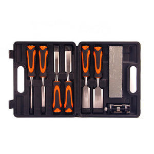 9 pcs CRV Woodworking Carving Tools Chisel Set with Chisel Sharpener