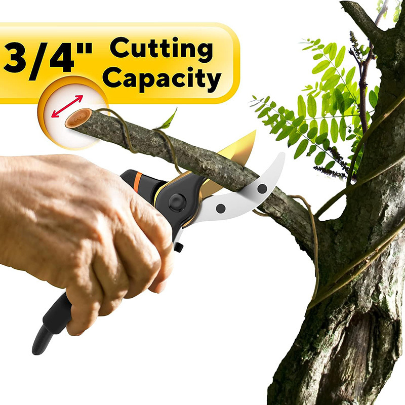 Professional 8 Inch SK-5 Material Sharp Garden Scissors Tree Flower Cutting Household Pruning Shears